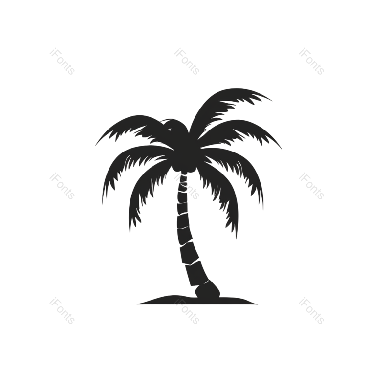 夏天图片,椰子元素,椰子树PNG,卡通树免抠素材